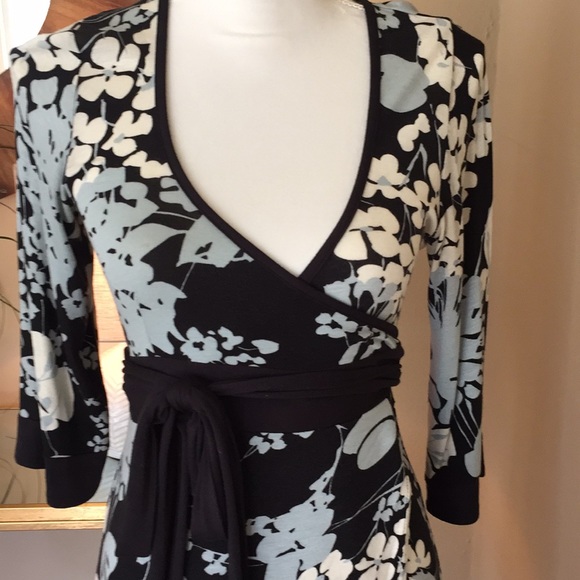 Topshop wraparound navy blue dress, size 6 - Picture 5 of 5